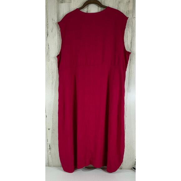 Bryn Walker Dress Size Small Oversized Fuchsia Pink High Low Hem Pockets READ - Picture 2 of 10